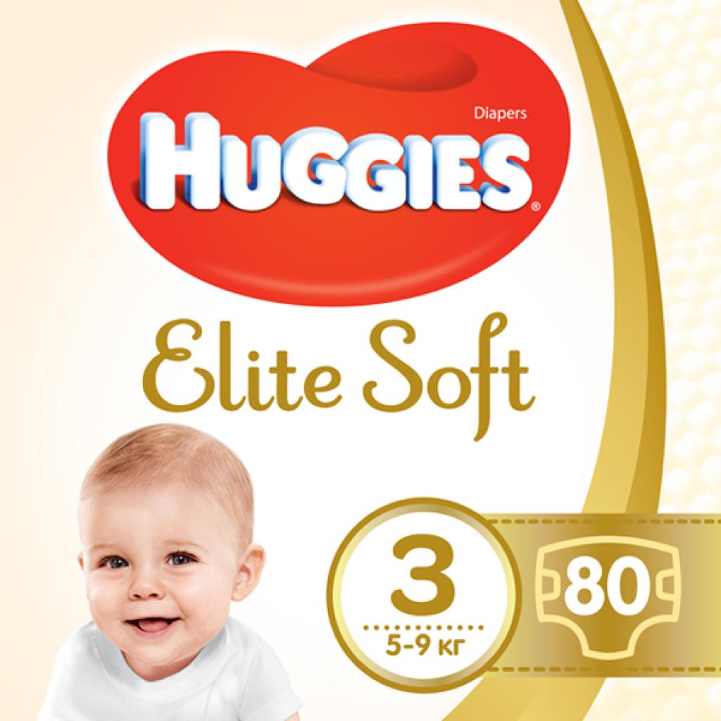 Підгузок Huggies Elite Soft 3 Mega (5-9 кг ) 80 шт (5029053545295)