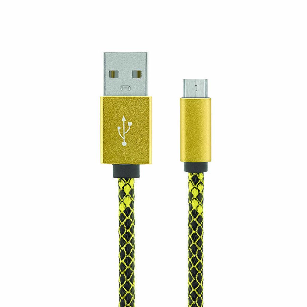 Дата кабель USB 2.0 AM to Micro 5P 1.0m Python Seria Gold Gelius (40414)