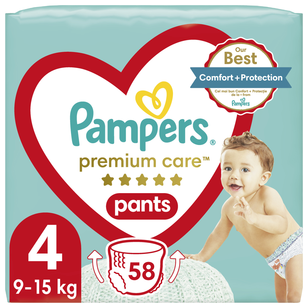 Підгузок Pampers Premium Care Pants Maxi Розмір 4 58 шт (8001090759993)