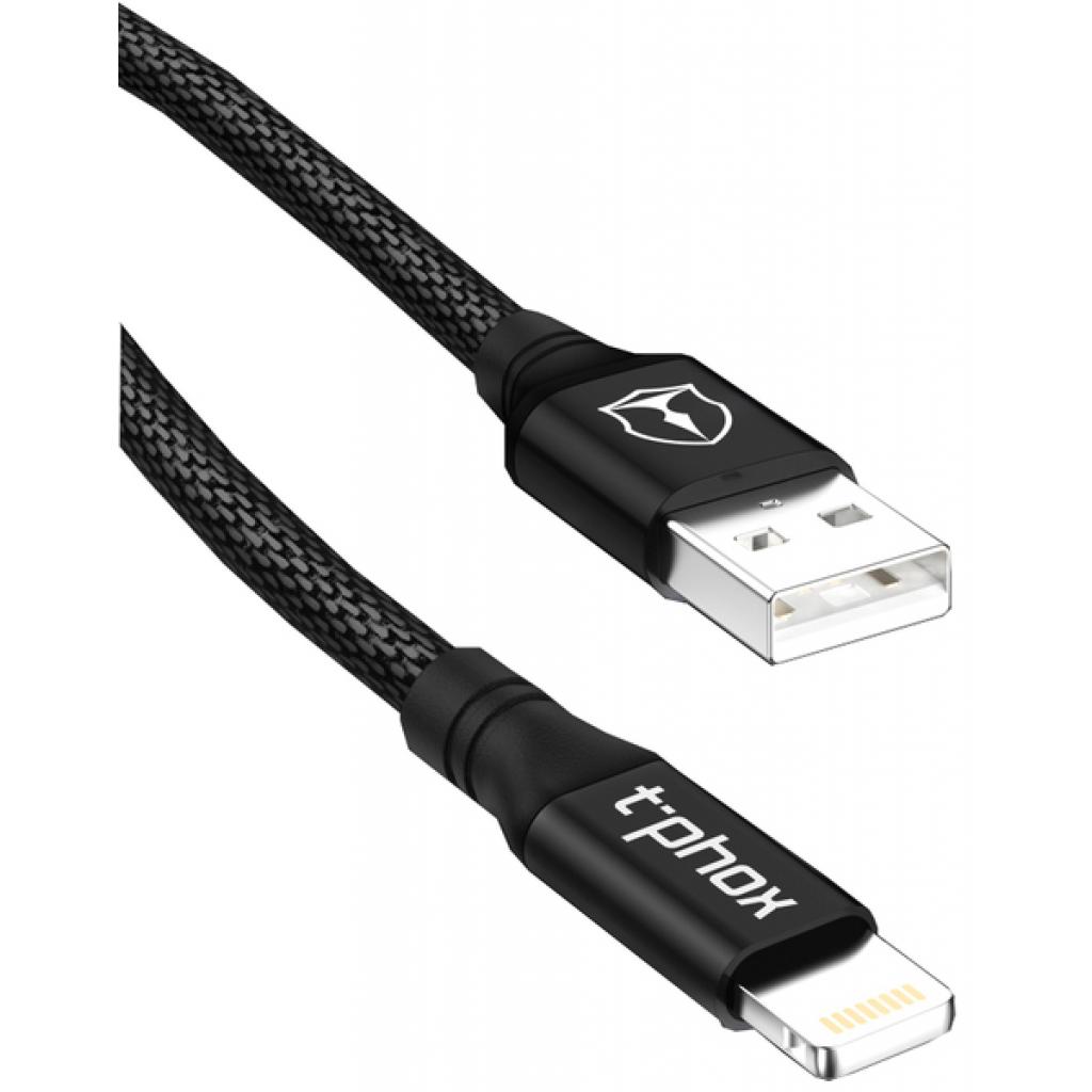 Дата кабель USB 2.0 AM to Lightning 1.2m Speed T-L810 Black T-Phox (T-L810 Black)