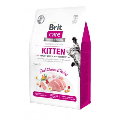 Сухий корм для кішок Brit Care Cat GF Kitten HGrowth and Development 400 г (8595602540686)