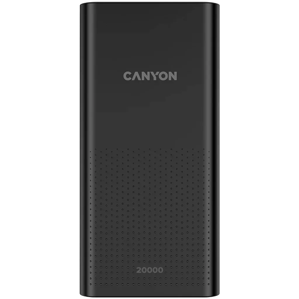 Батарея універсальна Canyon 20000mAh, Input 5V/2A, Output 5V/2.1A(Max), Black (CNE-CPB2001B)