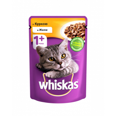 Вологий корм для кішок Whiskas з куркою в желе 100 г (4770608239671)