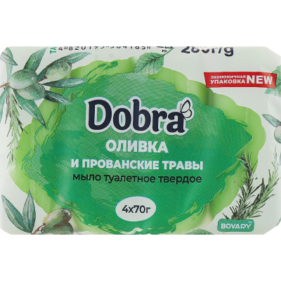 Тверде мило Dobra Оливка і прованські трави 4 x 70 г (4820195504185)