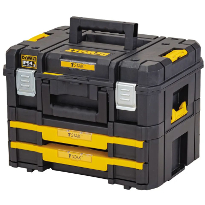 Ящик для інструментів DeWALT TSTAK 2.0 440х330х340 мм, з висувними секціями (DWST83395-1)