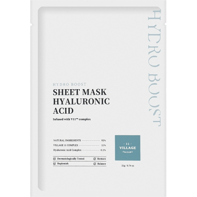 Маска для обличчя Village 11 Factory Hydro Boost Sheet Mask Hyaluronic Acid 21 г (8809663754495)