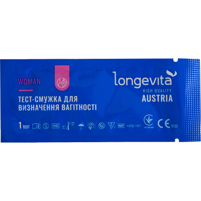 Тест на вагітність Longevita Woman Смужка без коробки 1 шт. (TS/1ec)