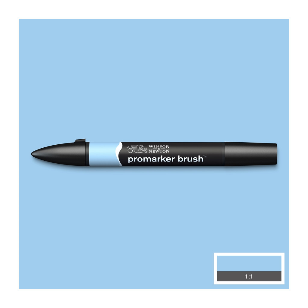 Маркер Winsor&Newton двосторонній Brushmarker, (B318) Небесно-блакитний (884955042984)