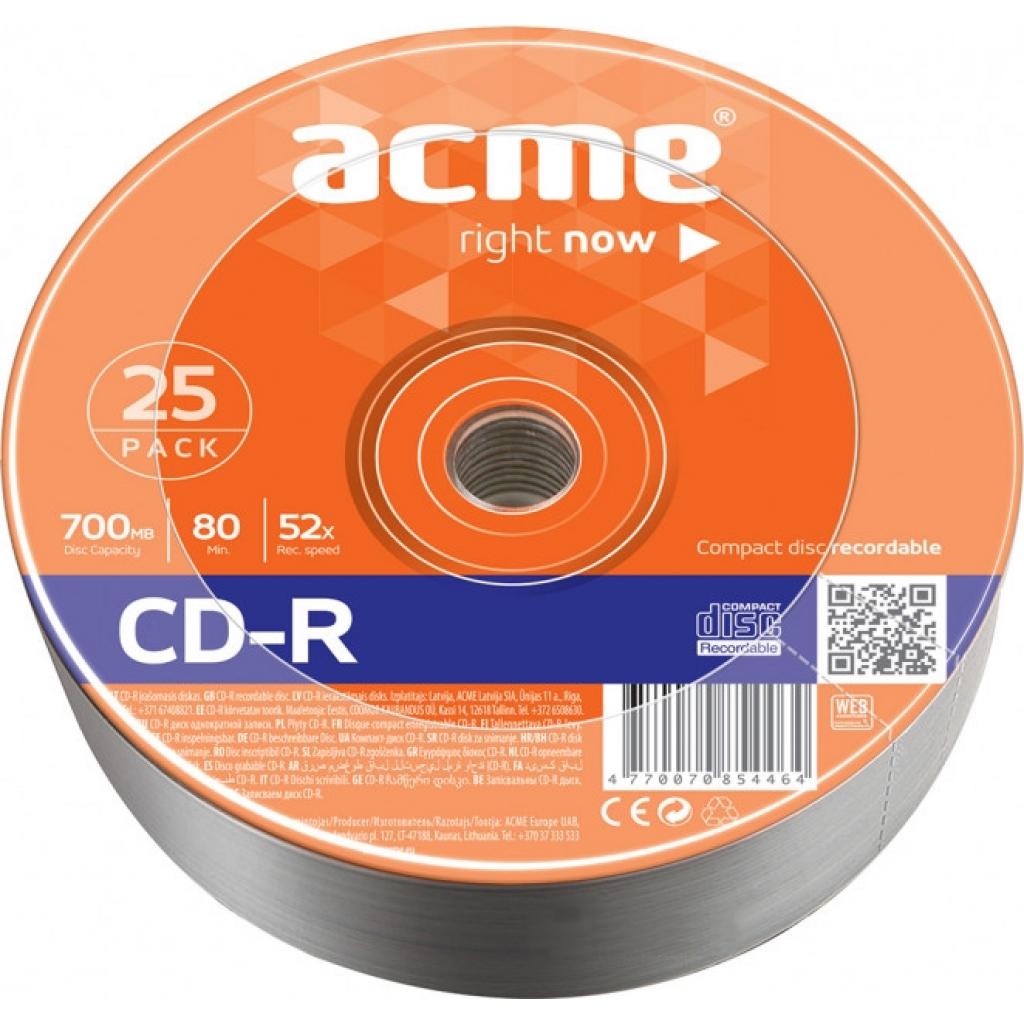 Диск CD ACME 700Mb 52x shrink 25 шт (4770070854464)