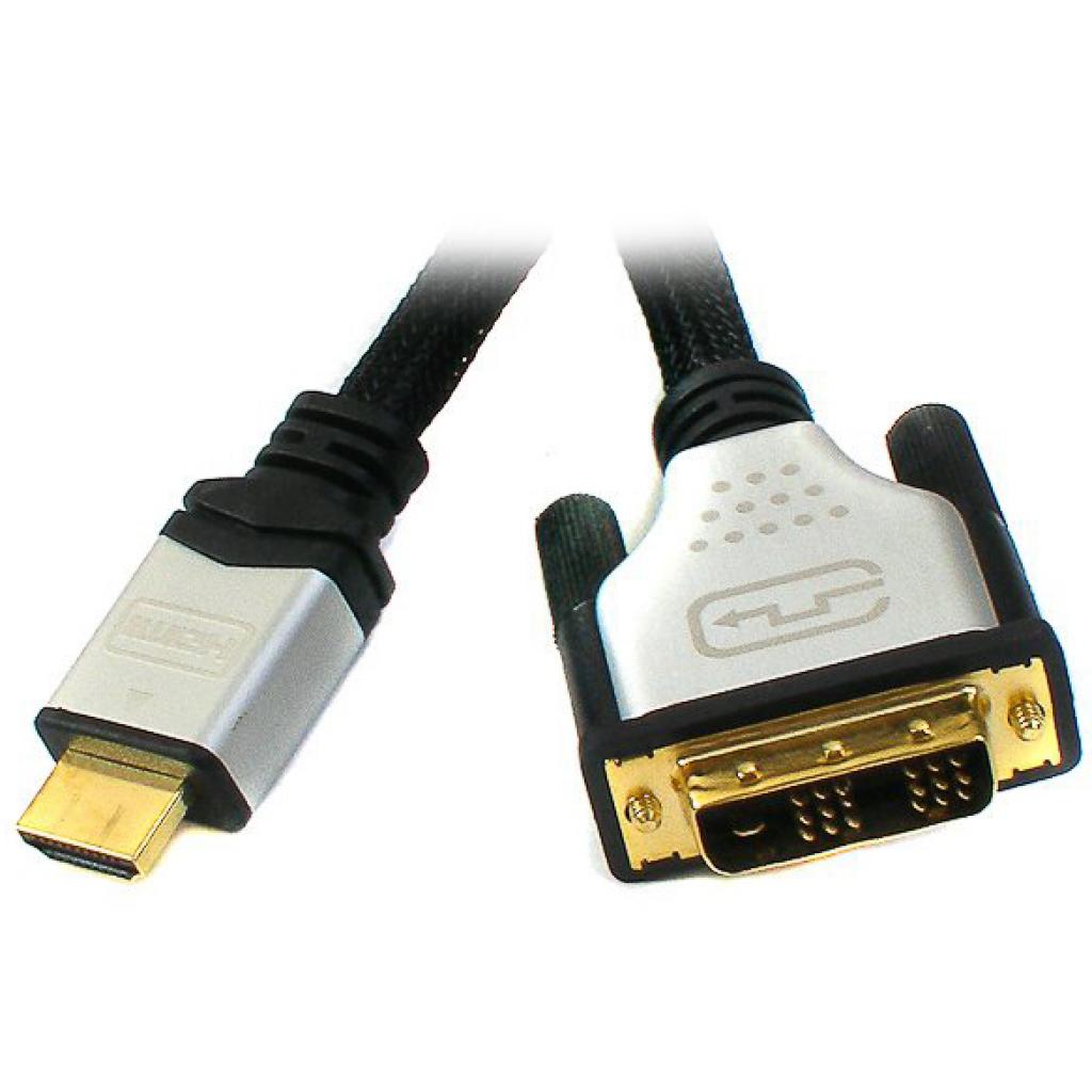 Кабель мультимедійний HDMI to DVI 18+1pin M, 3.0m Viewcon (VD 103-3m.)