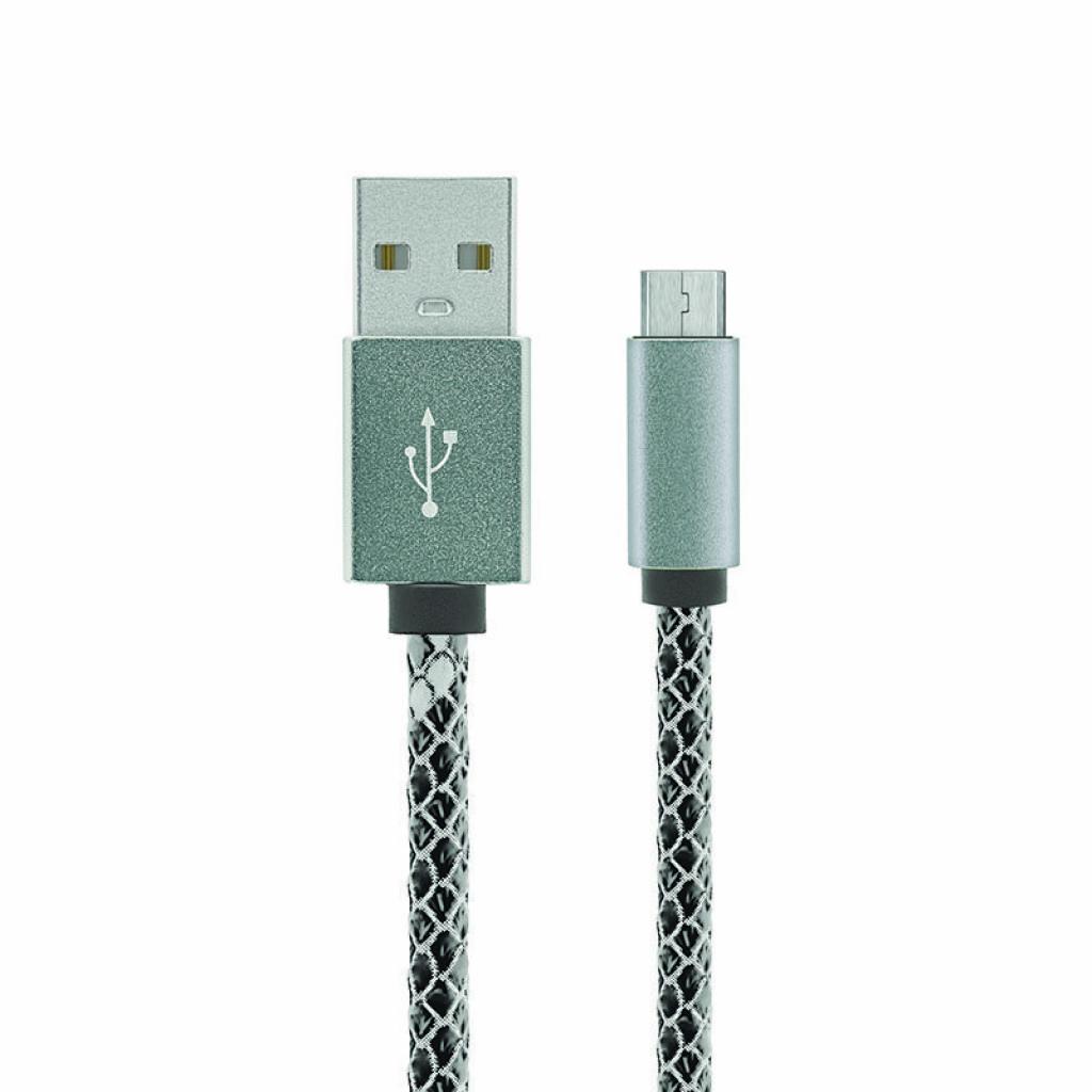 Дата кабель USB 2.0 AM to Micro 5P 1.0m Python Seria White Gelius (40415)