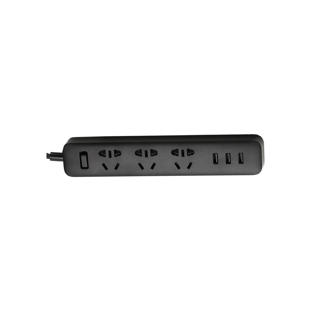 Мережевий фільтр живлення Xiaomi Power Strip, 3 розетки, 3 USB (Mi Power Strip Black)