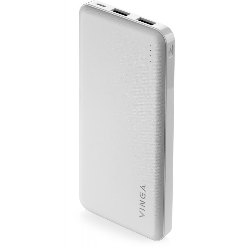 Батарея універсальна Vinga 10000 mAh white (BTPB1910WH)