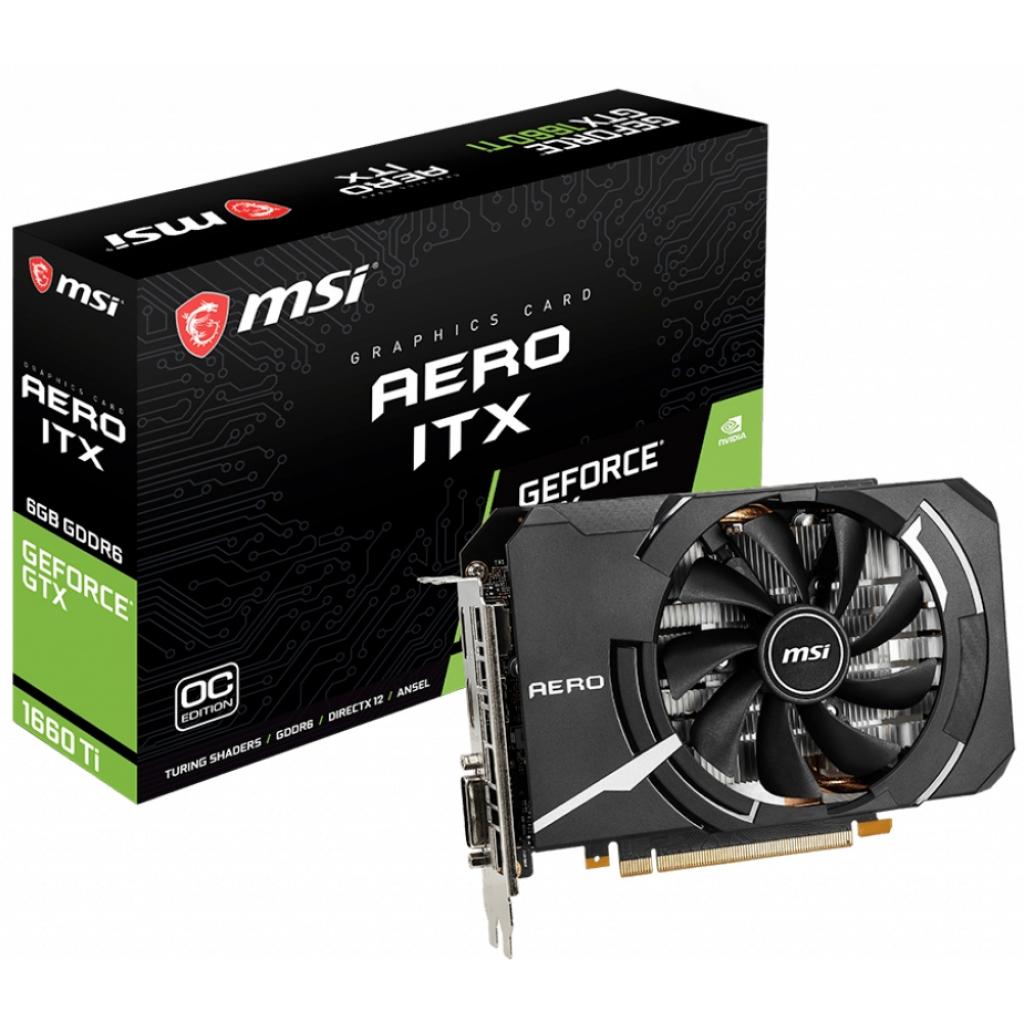 Відеокарта MSI GeForce GTX1660 Ti 6144Mb AERO ITX OC (GTX 1660 Ti AERO ITX 6G OC)