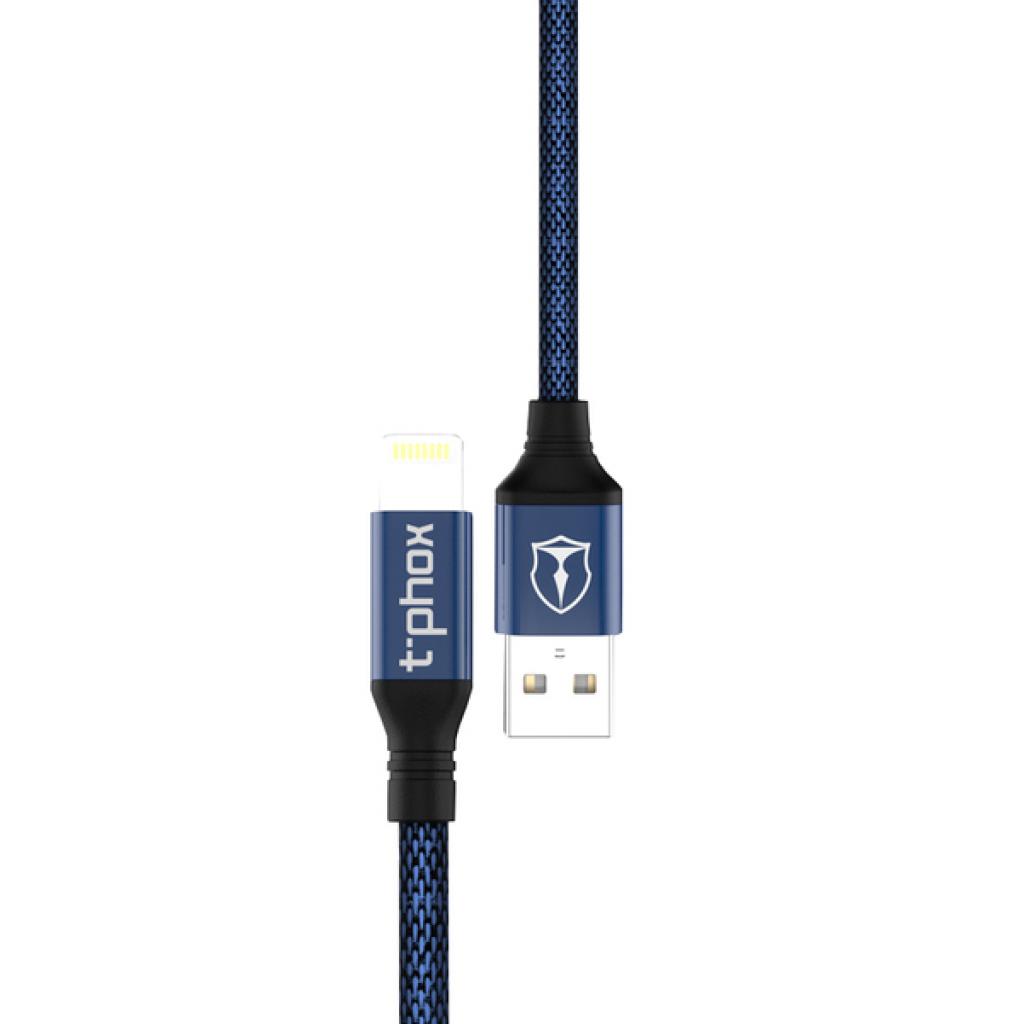 Дата кабель USB 2.0 AM to Lightning 1.2m Blue T-L810 Black T-Phox (T-L810 Blue)