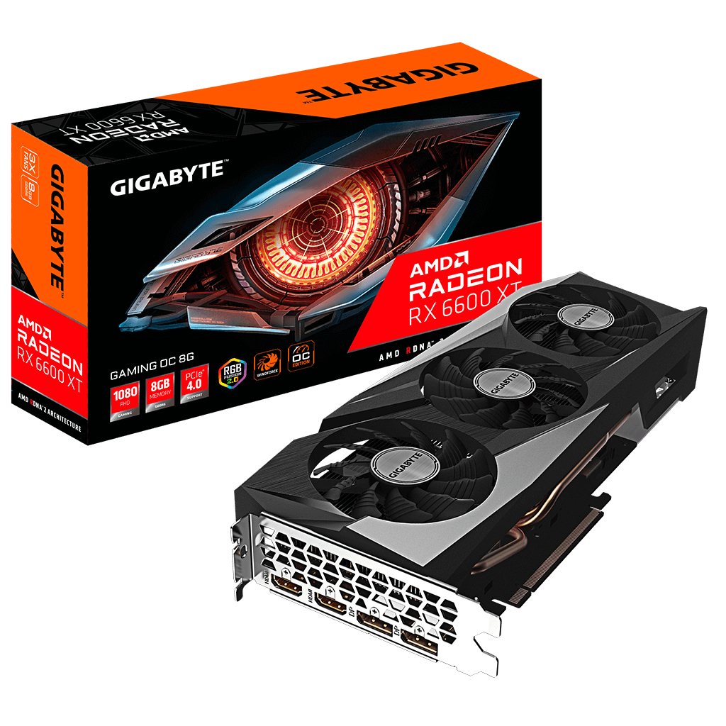 Відеокарта GIGABYTE Radeon RX 6600 XT 8Gb GAMING OC (GV-R66XTGAMING OC-8GD)