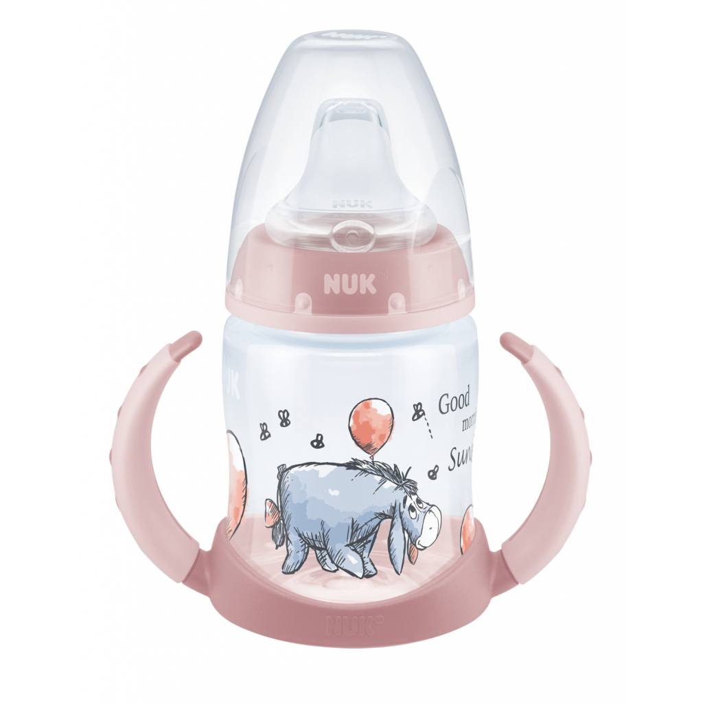 Пляшечка для годування Nuk Disney First Choice з ручками 150 мл Персиковий (3954050)