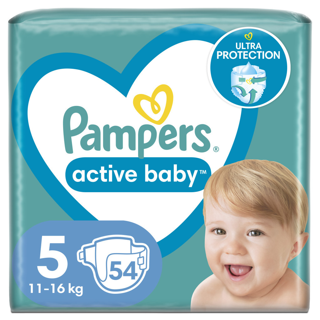 Підгузок Pampers Active Baby Junior Розмір 4 (9-14 кг) 54 шт (8006540045657)