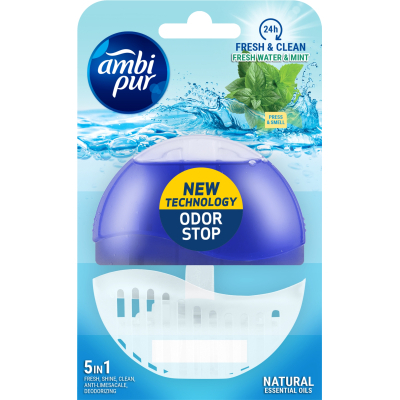 Туалетний блок Ambi Pur Fresh Water & Mint 55 мл (8435495816355)