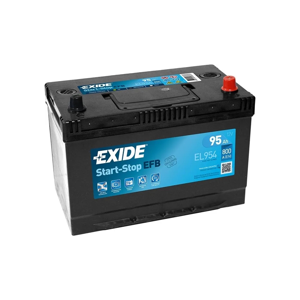 Акумулятор автомобільний EXIDE EXCELL 95Ah ASIA Ев (-/+) (760EN) (EB954)