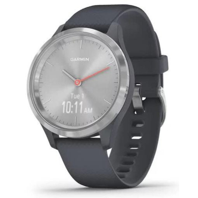 Смарт-годинник Garmin vivomove 3S, Silver, Granite Blue, Silicone, (010-02238-00)