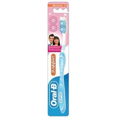 Зубна щітка Oral-B 3-Эффект Деликатное отбеливание средняя 1 шт (3014260801786)