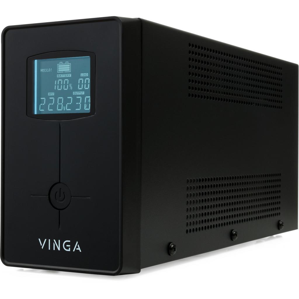 Пристрій безперебійного живлення Vinga LCD 600VA metal case with USB (VPC-600MU)