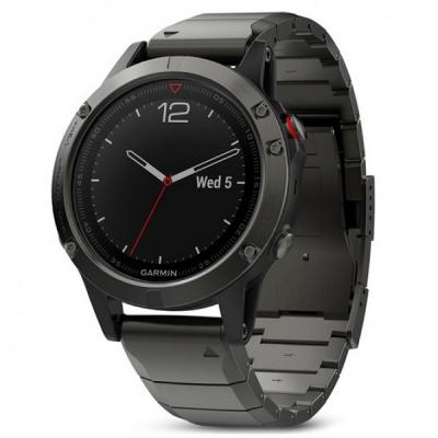 Смарт-годинник Garmin Fenix 5 Slate Gray Sapphire with Metal Band (010-01688-21)