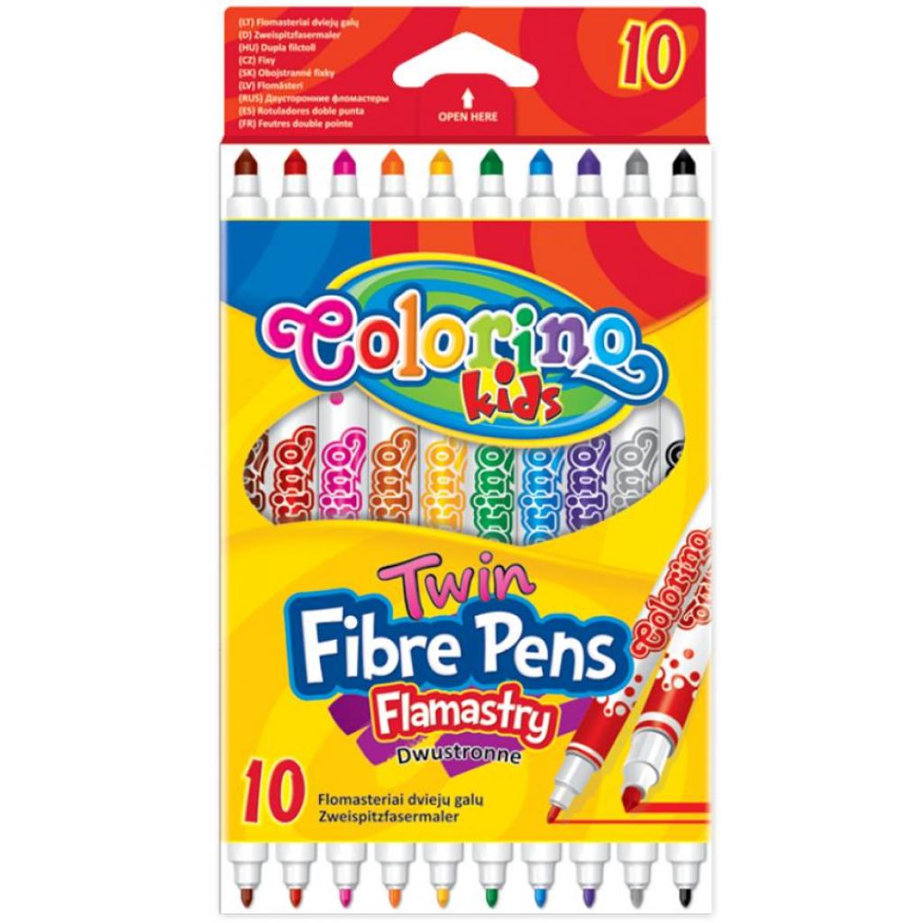 Набір для творчості Colorino Фломастери Fibre Pens двосторонні 10 кол (13451PTR/1)