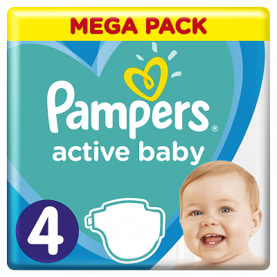 Підгузок Pampers Active Baby Junior Розмір 4 (9-14 кг) 50 шт (8006540032923)