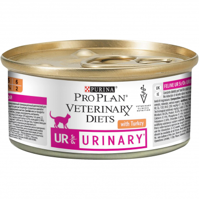 Вологий корм для кішок Purina Pro Plan Veterinary Diets UR Mousse Turkey Urinary 195 г (7613035182035)