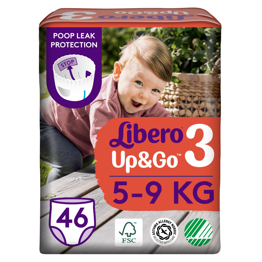 Підгузок Libero Up&Go Розмір 3 (5-9 кг) 46 шт (7322541742076)