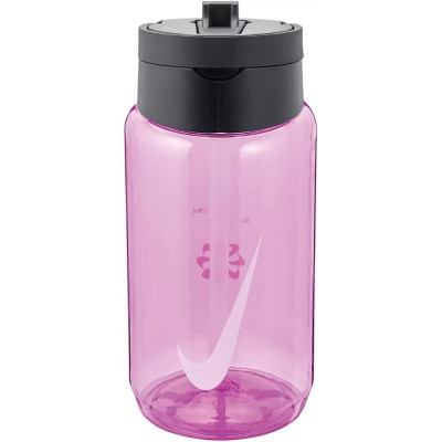 Пляшка для води Nike TR Renew Recharge Straw Bottle 16 OZ рожевий, чорний 473 мл N.100.7640.644.16 (887791733467)