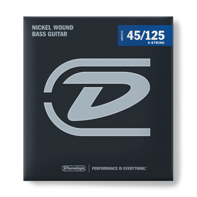 Струни для гітари Jim Dunlop Nickel Wound Bass Strings 45-125 | 5-String (DBN45125)