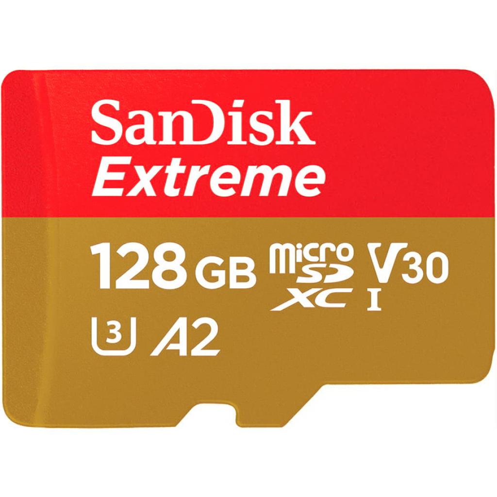 Карта пам'яті SanDisk 128GB microSD class 10 UHS-I U3 V30 A2 Extreme (SDSQXA1-128G-GN6MN)