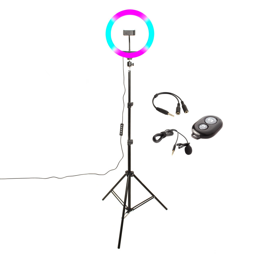 Набір блогера XoKo BS-600+ stand 65-185cm with RGB LED, microphone, remote cont (BS-600+)