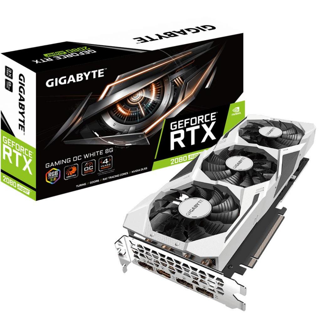 Відеокарта GIGABYTE GeForce RTX2080 SUPER 8192Mb GAMING OC WHITE (GV-N208SGAMINGOC WHITE-8GD)