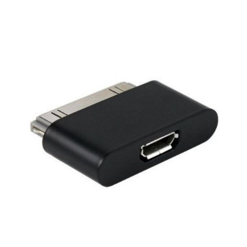 Перехідник Apple 30 PIN to Micro USB F Lapara (LA-iPhone4-30Pin-MicroUSB black)