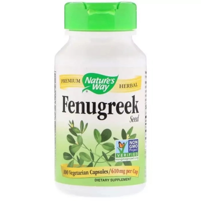 Трави Nature's Way Пажитник, Fenugreek Seed, 610 мг, 100 капсул (NWY-12800)