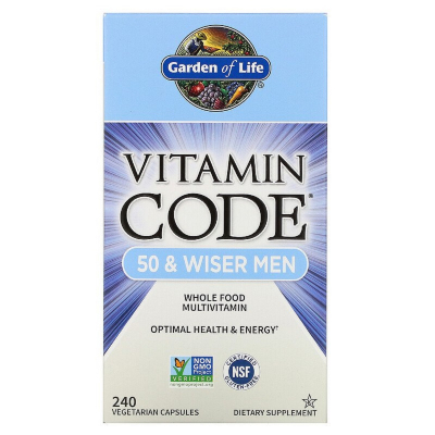 Мультивітамін Garden of Life Мультивітаміни для Чоловіків 50+, Vitamin Code, 50& Wiser Me (GOL-11420)