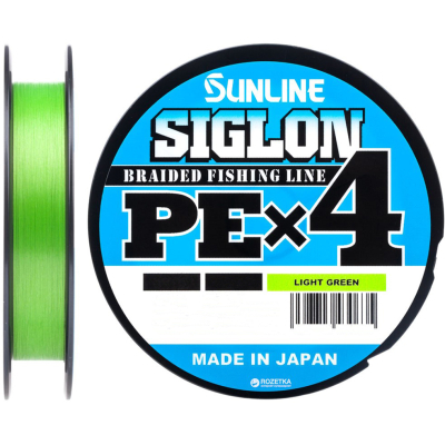 Шнур Sunline Siglon PE н4 150m 0.6/0.132mm 10lb/4.5kg Light Green (1658.09.04)