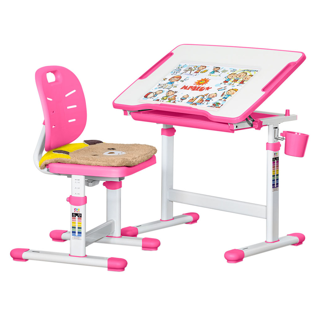 Парта зі стільцем Evo-kids Pink (Evo-06 Ergo PN)