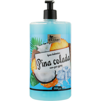 Гель для душу Ekolan Pina colada Крем-коктейль 1000 г (4820217131726)