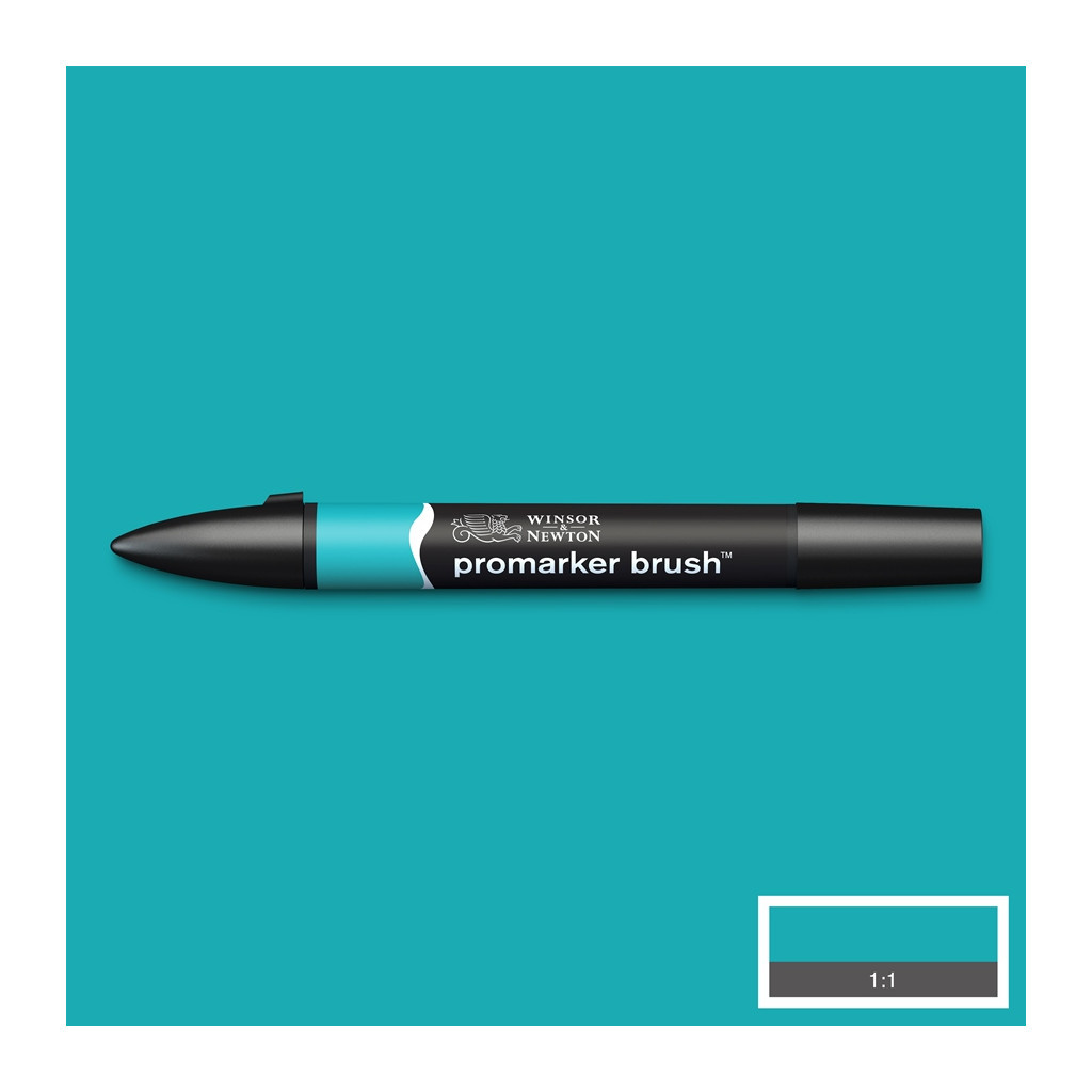 Маркер Winsor&Newton двосторонній Brushmarker, (C247) Бірюзовий (884955042564)