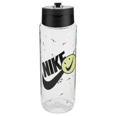 Пляшка для води Nike TR Renew Recharge Straw Bottle 24 OZ грфічний прозорий, чорний 709 мл N.100.7643.968.24 (887791742452)