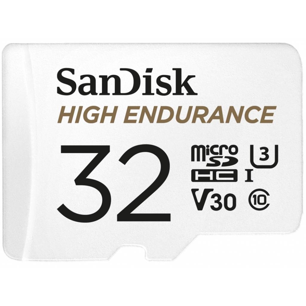 Карта пам'яті SanDisk 32GB microSDHC class 10 UHS-I U3 V30 High Endurance (SDSQQNR-032G-GN6IA)