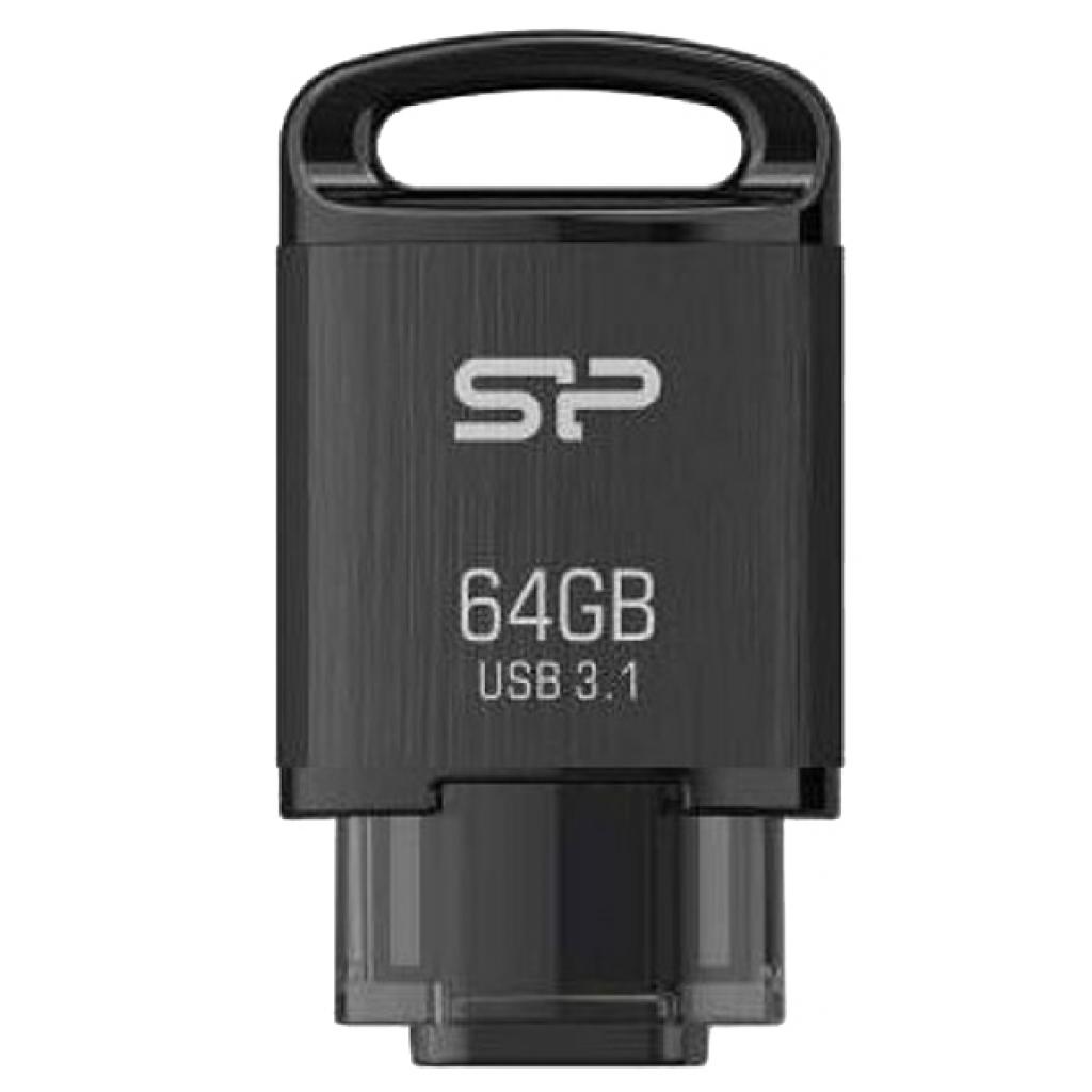 USB флеш накопичувач Silicon Power 64GB C10 Black USB 3.1 / Type-C (SP064GBUC3C10V1K)