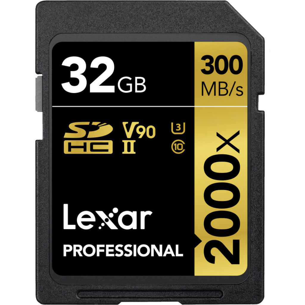 Карта пам'яті Lexar 32GB SDHC class 10 UHS-II V90 U3 2000x (LSD2000032G-BNNNG)