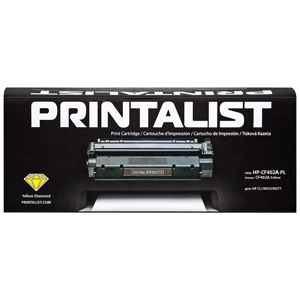 Картридж Printalist HP LJ M252/M277 CF402A Yellow (HP-CF402A-PL)