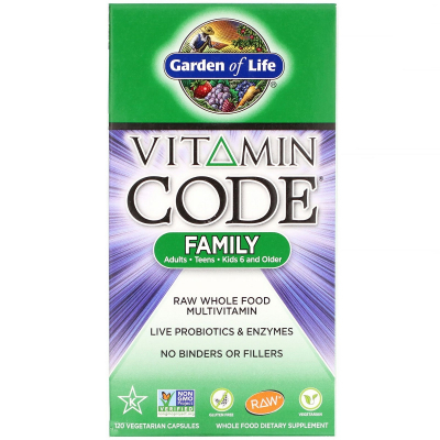 Мультивітамін Garden of Life Мультивітаміни для сім'ї, Vitamin Code, Family Multivitamin, (GOL11370)